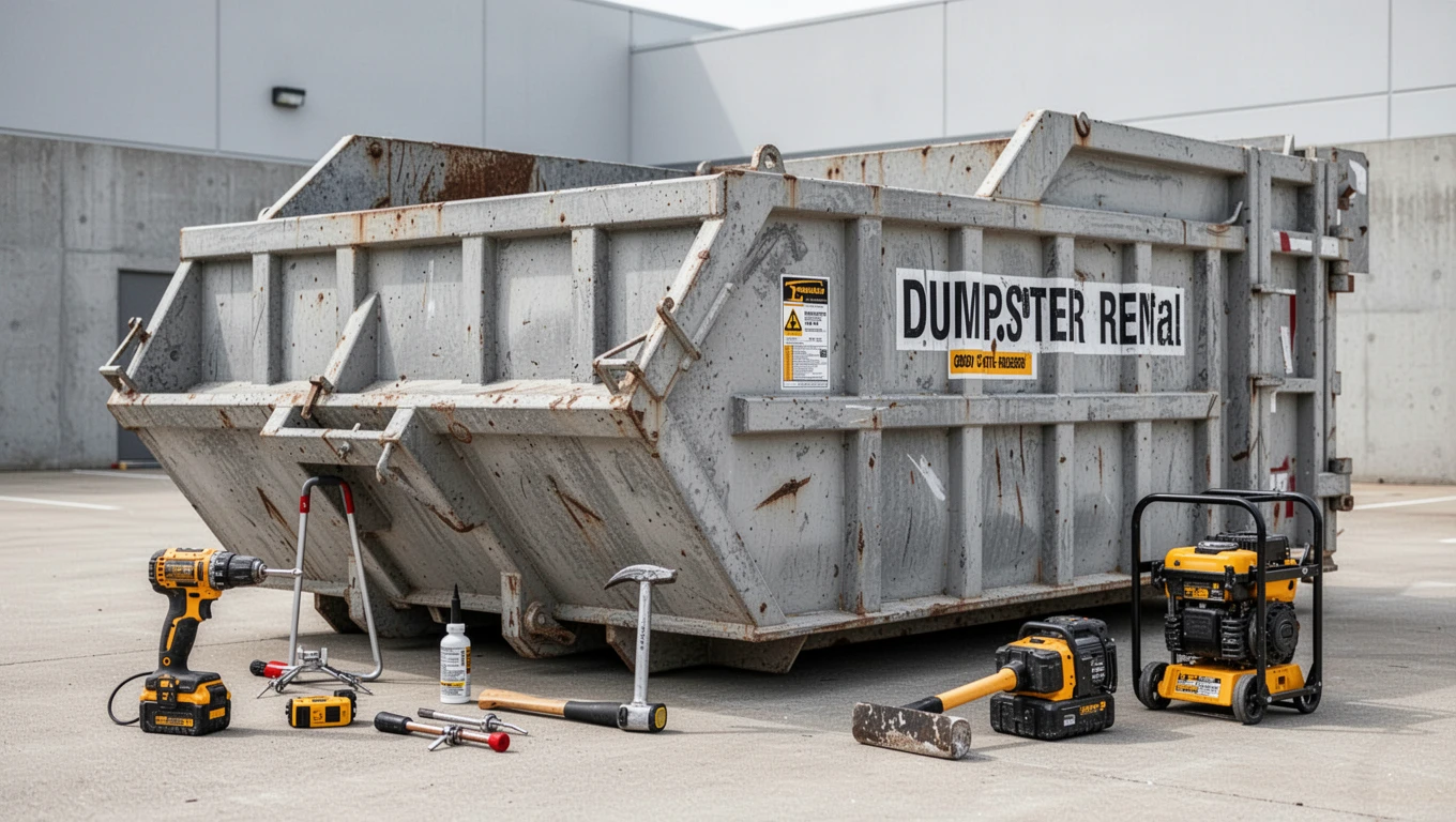 Concrete Dumpster Rental